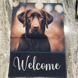Chocolate Lab Welcome Garden Flag